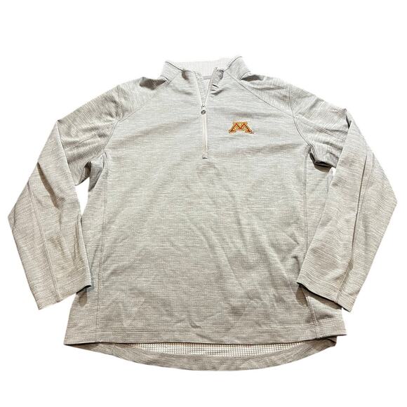 Men's Vineyard Vines Gray Minnesota Golden Gophers Sankaty 1/4 Zip Sweatshirt L - Picture 1 of 8